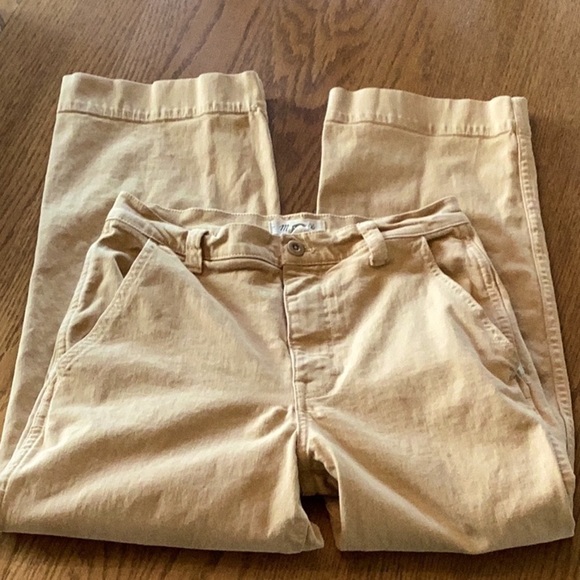 Madewell light mustard colored crop pants. Women’s size 28 - Picture 2 of 16